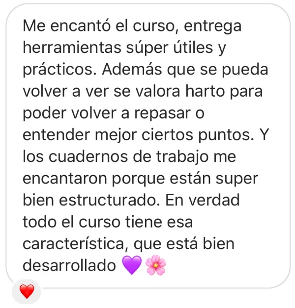 Testimonio de alumna