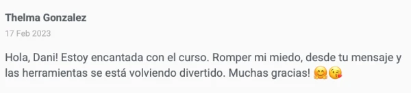 Testimonio de alumna