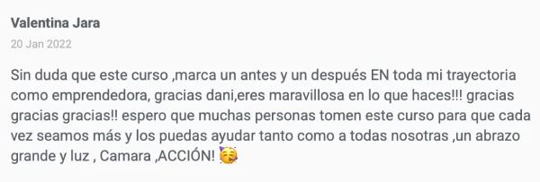 Testimonio de alumna
