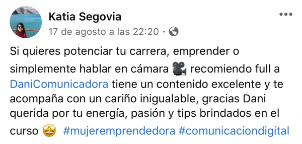 Testimonio de alumna