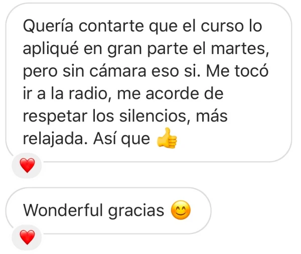 Testimonio de alumna