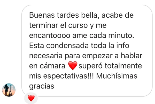 Testimonio de alumna