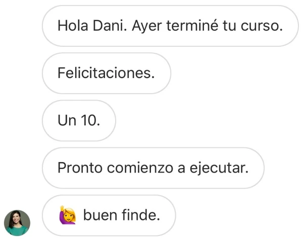 Testimonio de alumna